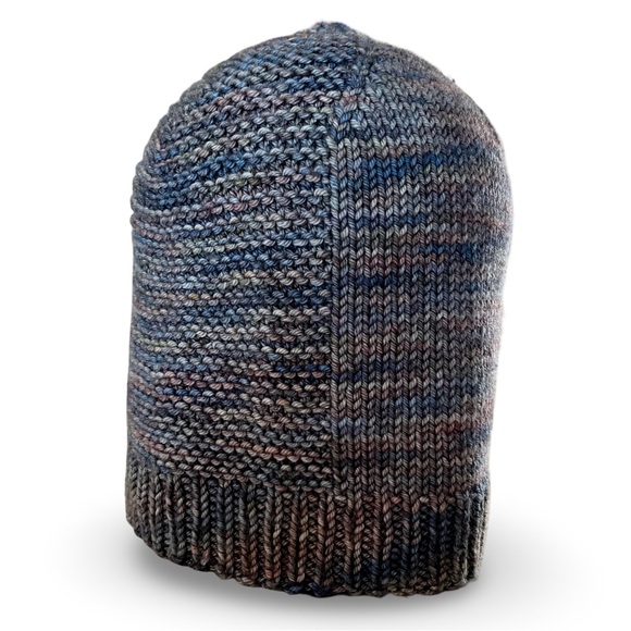 Hand Knit Set of Slouchy Beanie & Neck Warmer Cowl Scarf  Variegated Merino Yarn main image 5